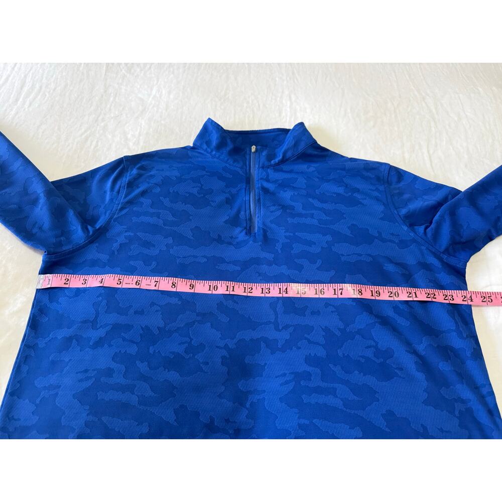 PETER MILLAR | Men’s L | Blue Perth Camo Crown Sport 1/4 Zip | Tuckaway Club EUC - Picture 5 of 10